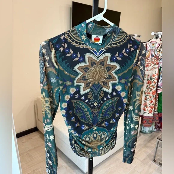 Farm Rio: Black Jaipur Blouse - Picture 6 of 9